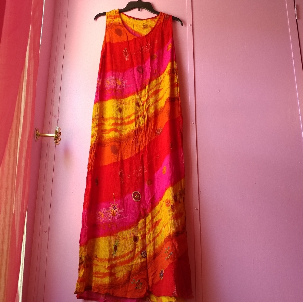 Dena Lauren Sunset Colorful Maxi Dress